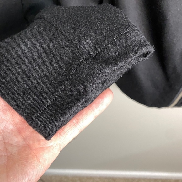 DKNY Jeans Black Off-Center Asymmetric Full Zip Performance Hooded Jacket‎ Large - Picture 5 of 15